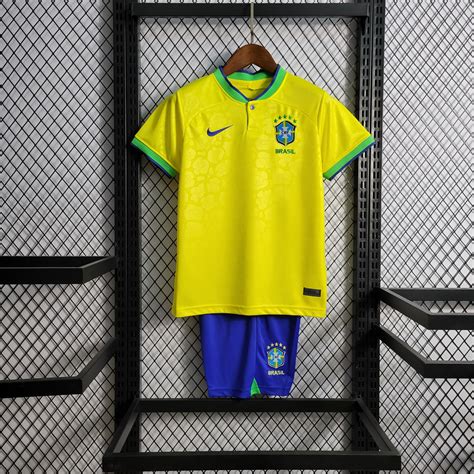 Kids Kit Brazil World Cup Home Jersey