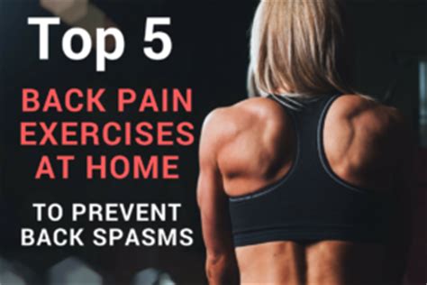 Top 5 Back Pain Exercises at Home to Prevent Back Spasms