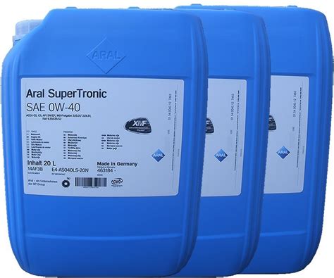 Aral 0W-40 Super Tronic 3X20L - Buy cheap Engine Oil!