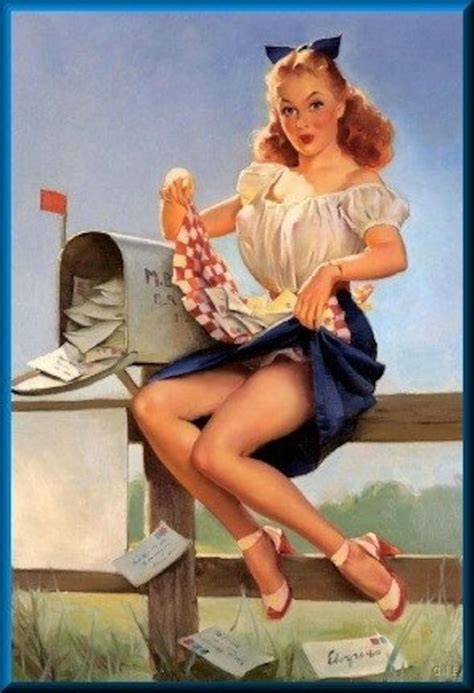 Sale Fan Mail Pin Up Elvgren Made From Original Pinups Retro Vintage