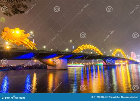 Dragon Bridge Cau Rong, Da Nang Vietnam Editorial Stock Image - Image ...