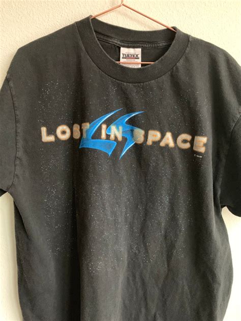 Vintage Lost In Space Sci Fi Black Movie Promo T Shirt