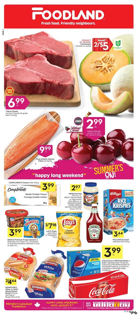 Foodland On Flyer August 1 To 7 Canada