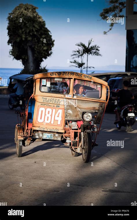 Auto Rickshaw Tricycle Taxi In Dumaguete Philippines Stock Photo Alamy