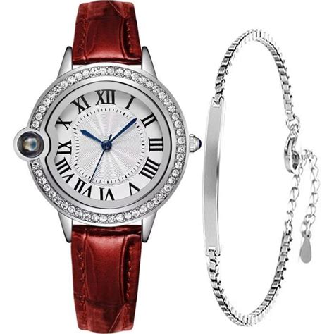 Montre Femme Set Montre Bracelets Imperméable Luxe Analogique Montres