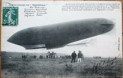 Airship Dirigible Blimp French Aviation Postcard Le Republique