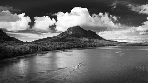 Mount Santubong In Sarawak Malaysia Stock Photo Image Of Boats