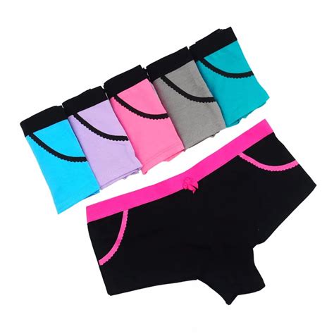 Buy Lot 6 Pcs Woman Underwear Cotton Women Panties Solid Women S Boxers Shorts