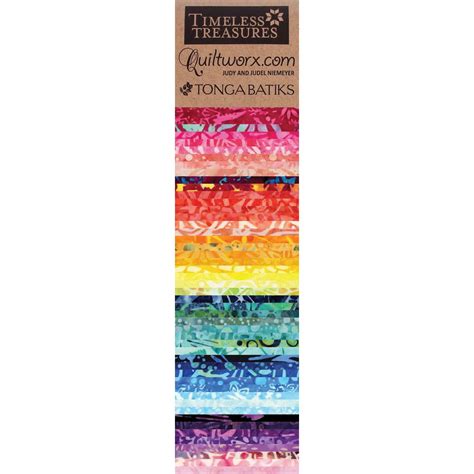 Evas Rainbow Strip Set By Quiltworx Tonga Batiks Strips