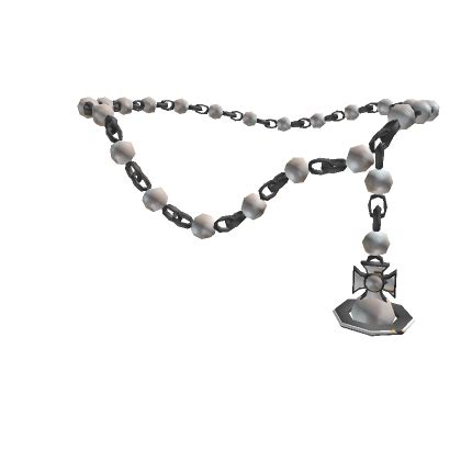 Y2K White Pearl Orb Chunky Necklace Roblox