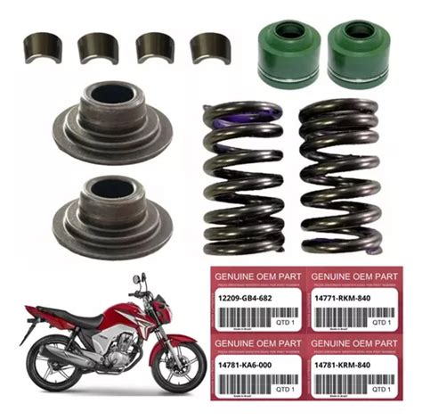 Kit Mola Chapéu Retentor Válvula Cg 150 Titan Fan Honda