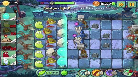 Plants Vs Zombies Dark Ages Night Walkthrough Youtube