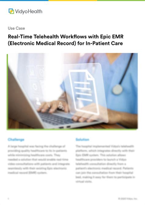 Use Case Real Time Telehealth Workflows With Epic Emr For In Patient Care