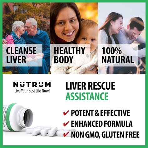 Nutrum Liver Cleanse And Detox Supplement Herbal Formula With Milk Thistle And Vitamin C For Liver