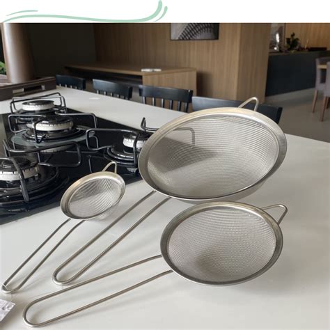 Kit Peneira Em A O Inox Utens Lio De Cozinha Premium