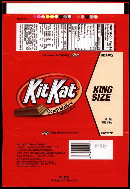 Hershey Kit Kat King Size Candy Package Wrapper 2012 Doll