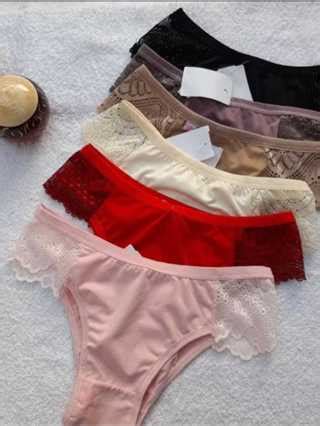 Kit 3 Calcinhas Conforto Fio Dental E Renda Na Lateral Lingerie Sensual Dia A Dia Shopee Brasil