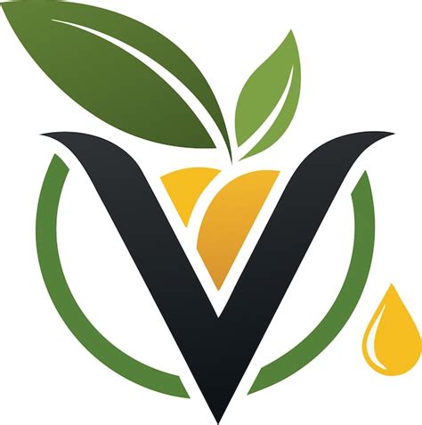 Un Logotipo Verde Y Amarillo Con Una Fruta Y Una Hoja Amarilla Y Verde