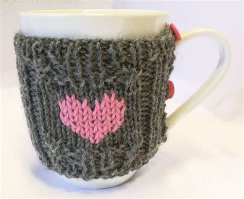 Valentines Mug Cosy Knitting Pattern Pdf Etsy