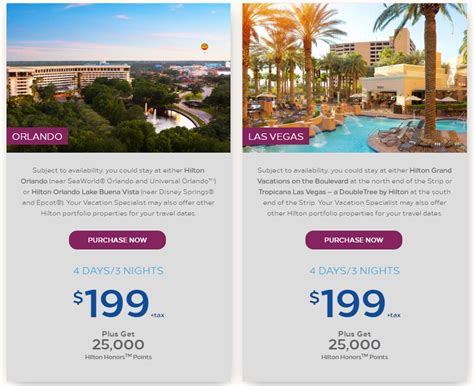 Hilton Grand Vacations Offer, 3 Night Stay and 25K Points for $199 in ...