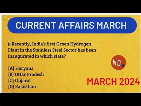 Current Affairs March Ii Important For Competitive Exams Ii Ssc