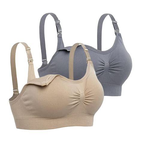 Valcatch Womens Seamless Sleep Nursing Brabreastfeeding Maternity Bra With Remove Bra Pads Pack