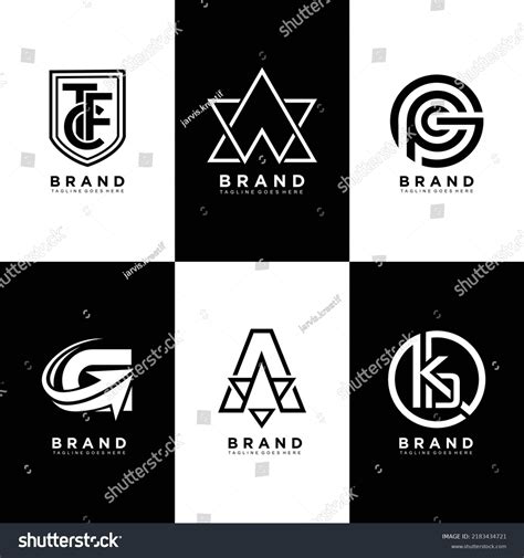 Initial Logo Design Creative Set Brand Stock Vector (Royalty Free ...