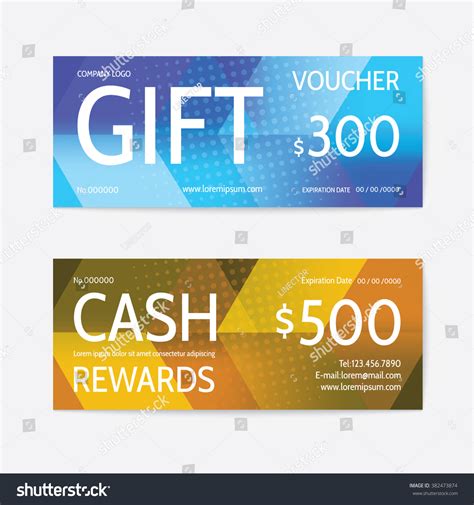 Gift Voucher Modern Template Royalty Free Stock Vector