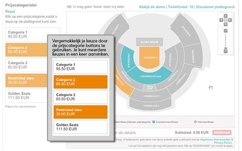 Interactieve Plattegrond Ticketmaster