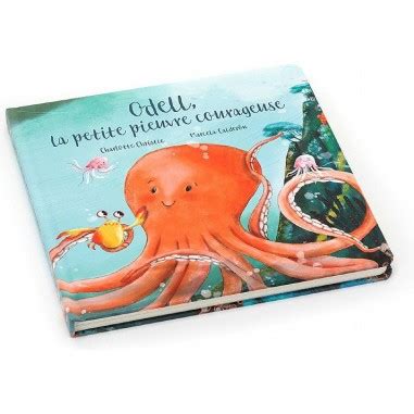 Livre Cartonn Odell La Petite Pieuvre Courageuse Jellycat