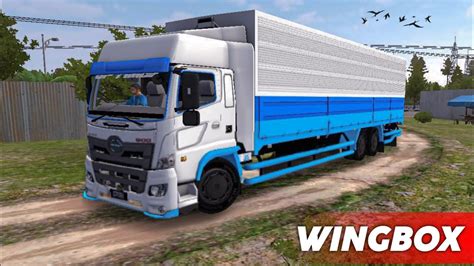 Rilis Mod Bussid Truck Hino Wingbox Full Anim Terbaru Mediafire