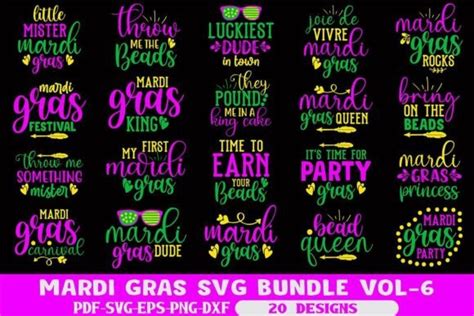 Mardi Gras SVG Bundle Vol 6 Bundle Creative Fabrica