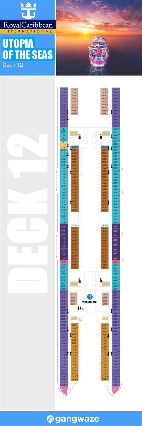 Utopia Of The Seas Deck 12 Activities Deck Plan Layout