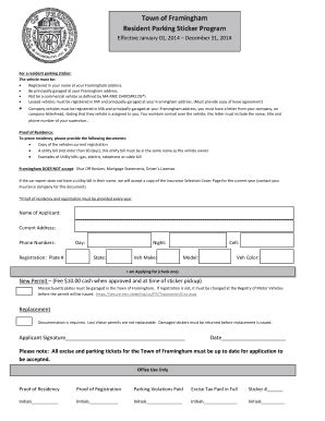 Fillable Online Bapplicationb Form Town Of Framingham Fax Email Print