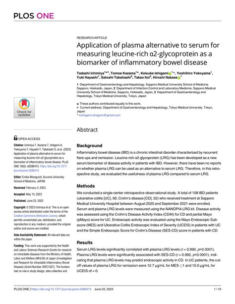 Pdf Application Of Plasma Alternative To Serum For Measuring Leucine