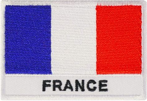 Graphic Dust France Flag Embroidered Iron On Patch Applique Paris Flag Logo Sign