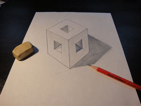 3d Cube Drawing at GetDrawings | Free download