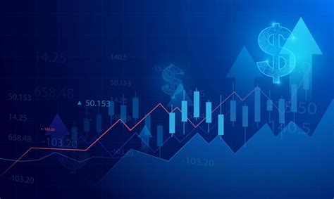 Business Graph Chart Of Stock Market Investment On Blue Background 1925480 Vector Art At Vecteezy