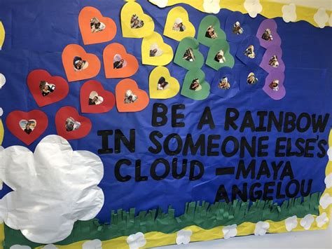 Be A Rainbow In Someone Else S Cloud Kindergarten Bulletin Boards Black History Month