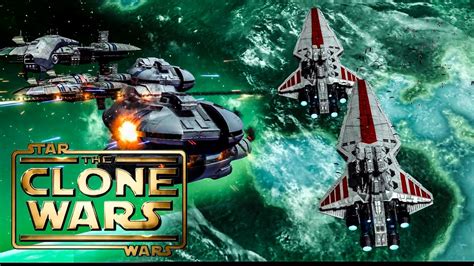 Star Wars The Clone Wars Massive Epic Space Battle Cinematic