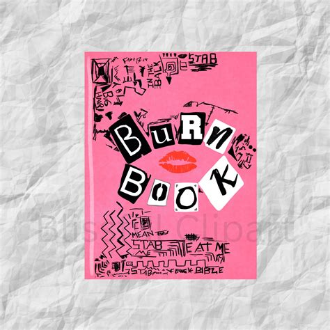 Burn Book Png Mean Girls Burn Book Mean Girls Clipart Etsy