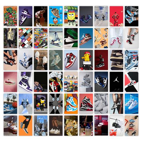 Sneakerhead Wall Collage Kit Pack of 54 Posters – Stickerly