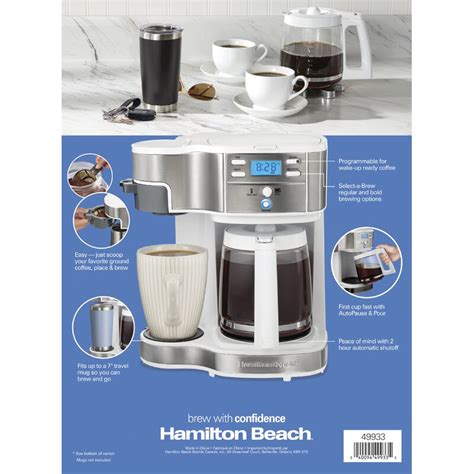 Hamilton Beach® 2 Way Programmable Coffee Maker 12 Cup Glass Carafe And Reviews Wayfair