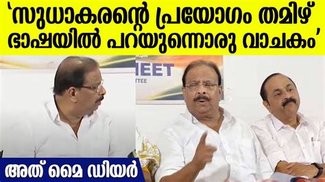 കെ സുധാകരന്റെ പ്രയോഗം തമിഴിലേതെന്ന് കെ മുരളീധരൻ Youtube