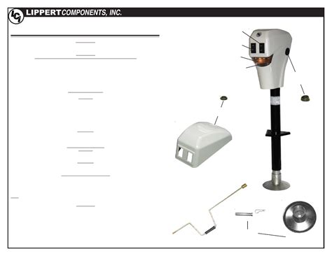 Lippert Components Electric Tongue Jack User Manual | 1 page | Original