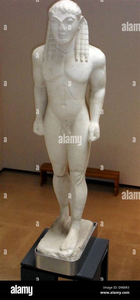 Kouros Griego Juventud De Delfos Grecia Circa Bc Un Kouros