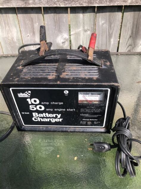 Vintage Sears Battery Charger 12 Volt 10amp 50amp Engine Start For Sale Online Ebay