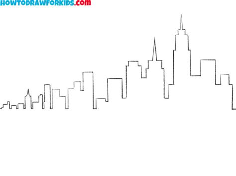 How to Draw a Skyline - Easy Drawing Tutorial For Kids