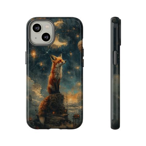 Steampunk Red Fox Phone Case Fox Lover's Gift Phone Case Fantasy Art