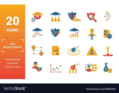 Risk Management Icon Set Include Creative Vector Image